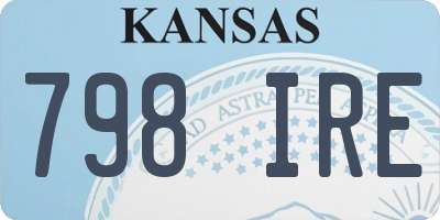 KS license plate 798IRE