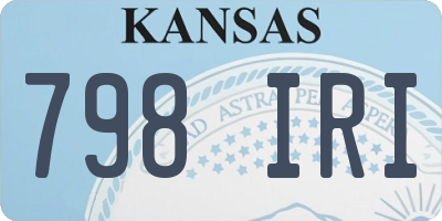 KS license plate 798IRI