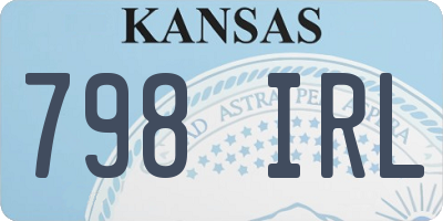 KS license plate 798IRL