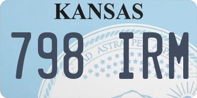 KS license plate 798IRM