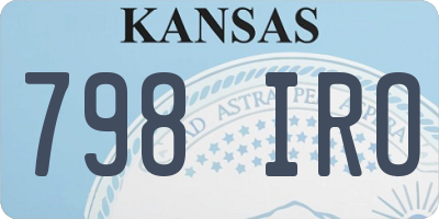 KS license plate 798IRO