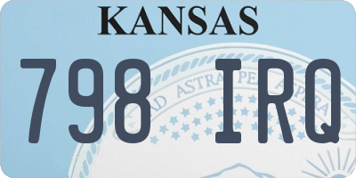 KS license plate 798IRQ