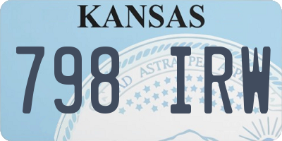 KS license plate 798IRW