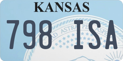 KS license plate 798ISA