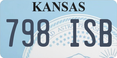 KS license plate 798ISB