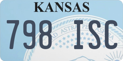 KS license plate 798ISC