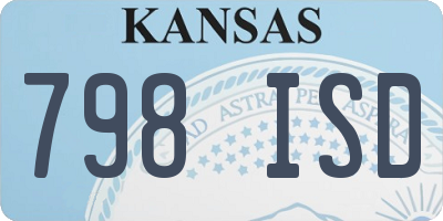 KS license plate 798ISD