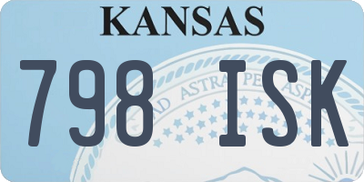 KS license plate 798ISK