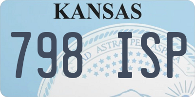 KS license plate 798ISP