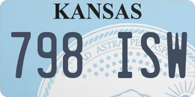 KS license plate 798ISW