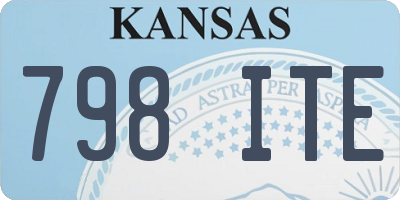 KS license plate 798ITE