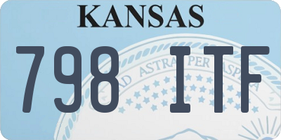 KS license plate 798ITF