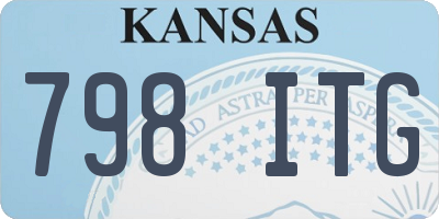 KS license plate 798ITG