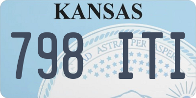 KS license plate 798ITI