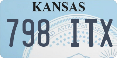 KS license plate 798ITX