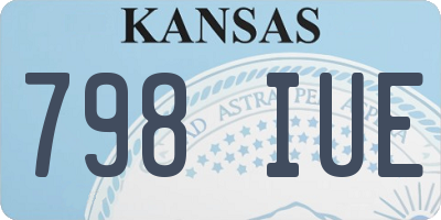 KS license plate 798IUE