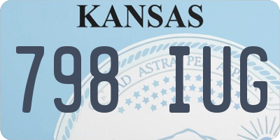 KS license plate 798IUG
