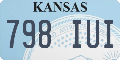 KS license plate 798IUI