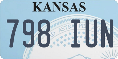 KS license plate 798IUN