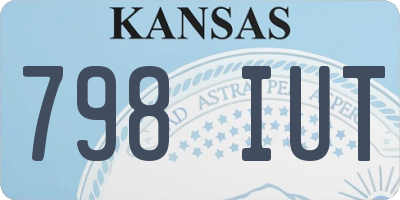 KS license plate 798IUT