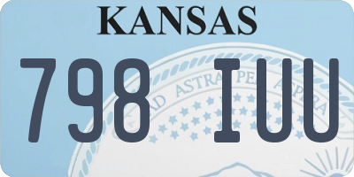 KS license plate 798IUU