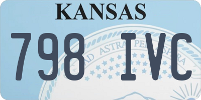 KS license plate 798IVC