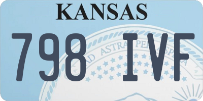 KS license plate 798IVF