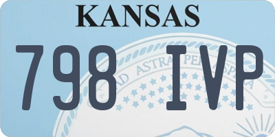 KS license plate 798IVP