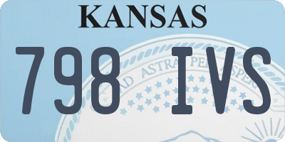 KS license plate 798IVS