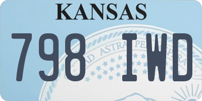 KS license plate 798IWD