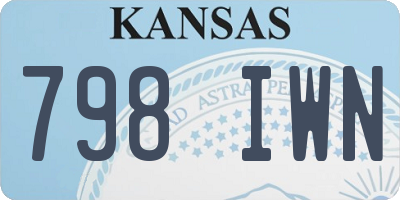 KS license plate 798IWN