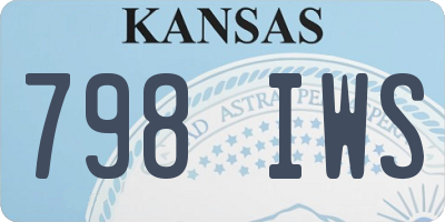 KS license plate 798IWS