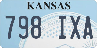 KS license plate 798IXA