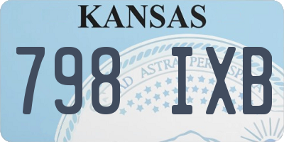 KS license plate 798IXB