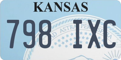 KS license plate 798IXC