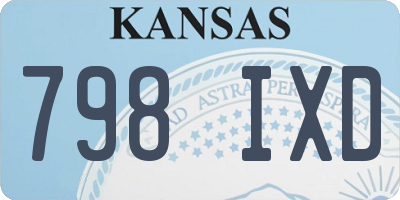 KS license plate 798IXD
