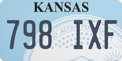 KS license plate 798IXF