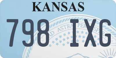 KS license plate 798IXG