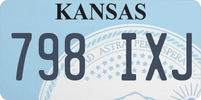 KS license plate 798IXJ