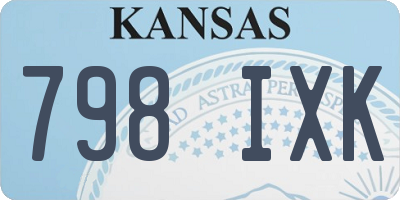 KS license plate 798IXK