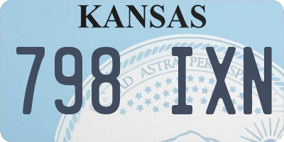 KS license plate 798IXN