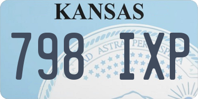 KS license plate 798IXP