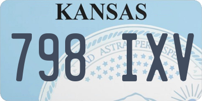 KS license plate 798IXV