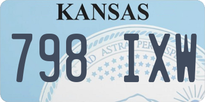 KS license plate 798IXW