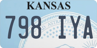 KS license plate 798IYA