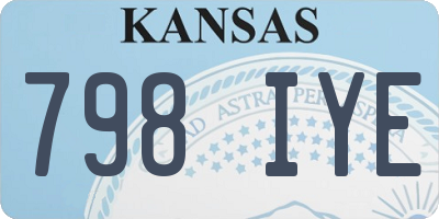 KS license plate 798IYE