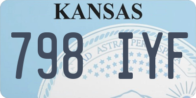 KS license plate 798IYF