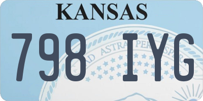 KS license plate 798IYG