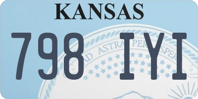 KS license plate 798IYI