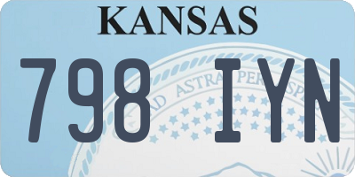 KS license plate 798IYN